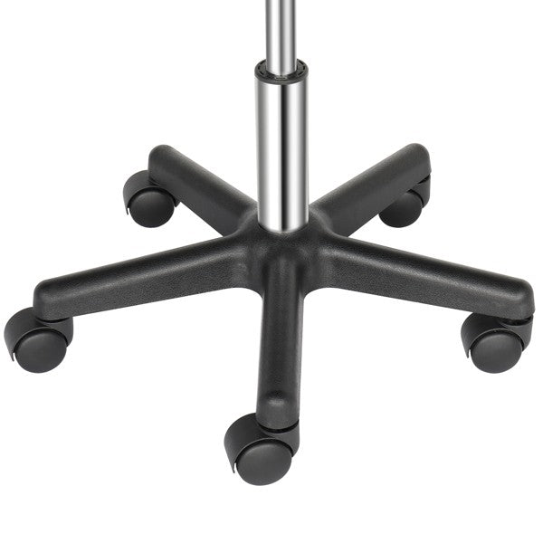 Adjustable Salon Stool with Wheels 360° Swivel Spa Chair Black