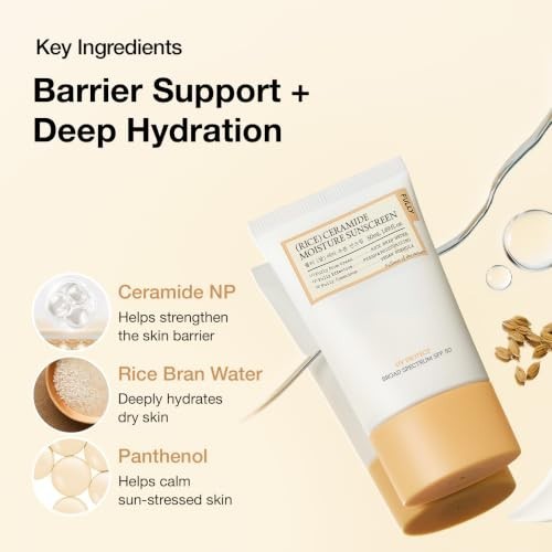 SPF 50 Moisturizing Sunscreen No White Cast with Rice Ceramide 1.69 fl oz