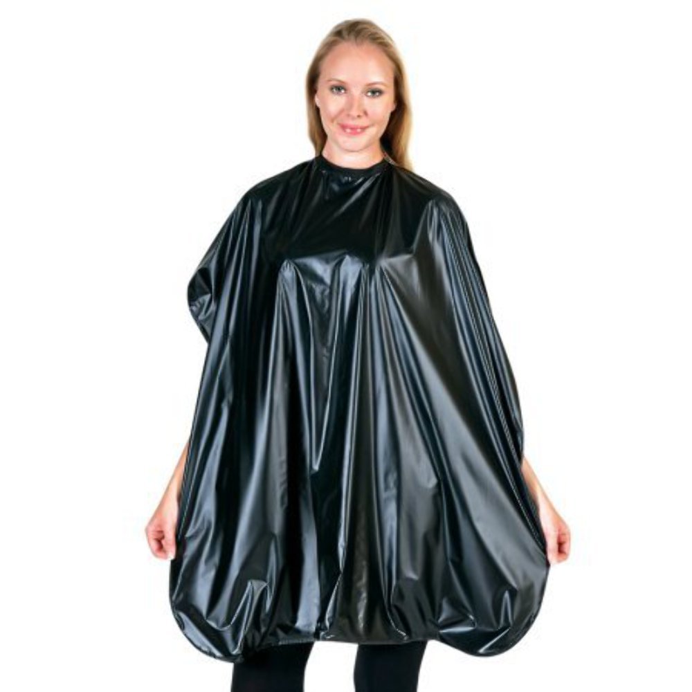 Betty Dain Lustre Shampoo Cape Black for Hairdressing & Salon Use