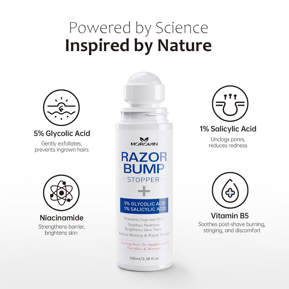 Ingrown Hair Treatment Serum for Razor Bumps & Skin Smoothing - 3.38 Fl Oz