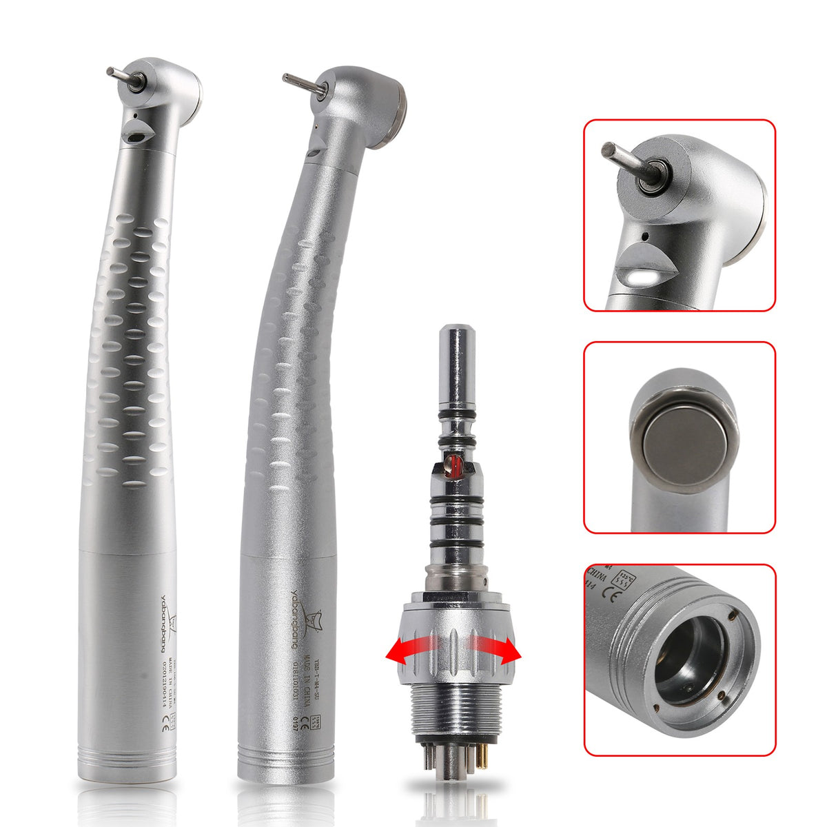 Dental High Speed Fiber Optic Handpiece with Quick Coupler for KaVo - Multiple Sizes