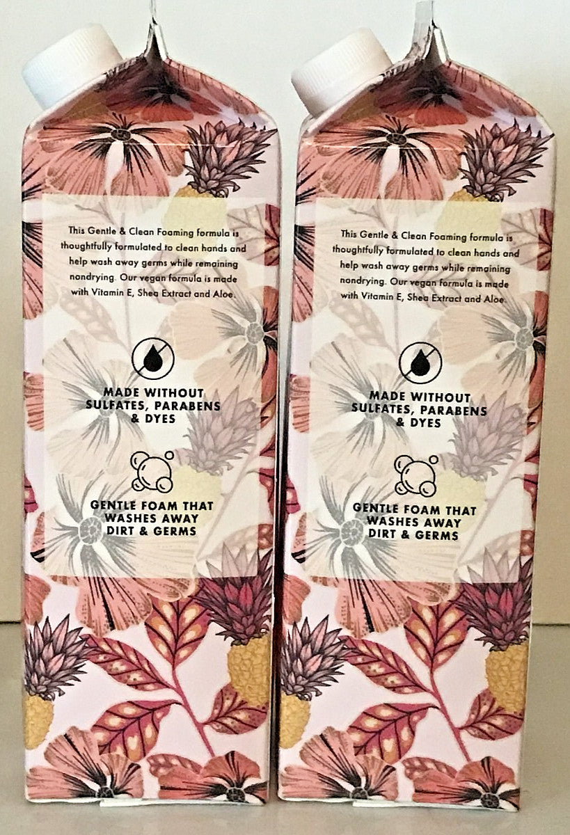 Pink Pineapple Sunrise Foam Hand Soap Refill Cartons - 32 oz, 2 Pack