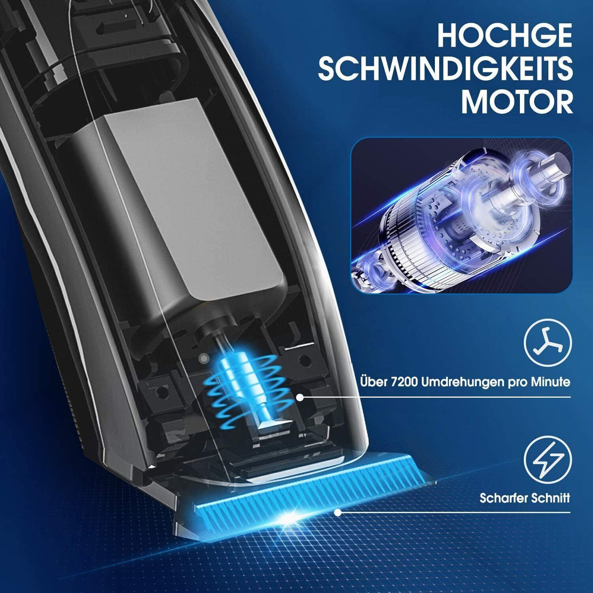 Cordless Men’s Hair Clippers & Trimmer Kit with 6 Attachments & LCD Display