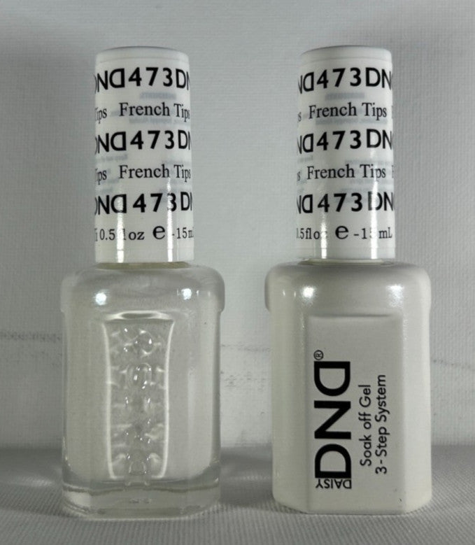 DND Daisy DND DUO 473 White Gel Nail Polish & Lacquer Set - French Tips