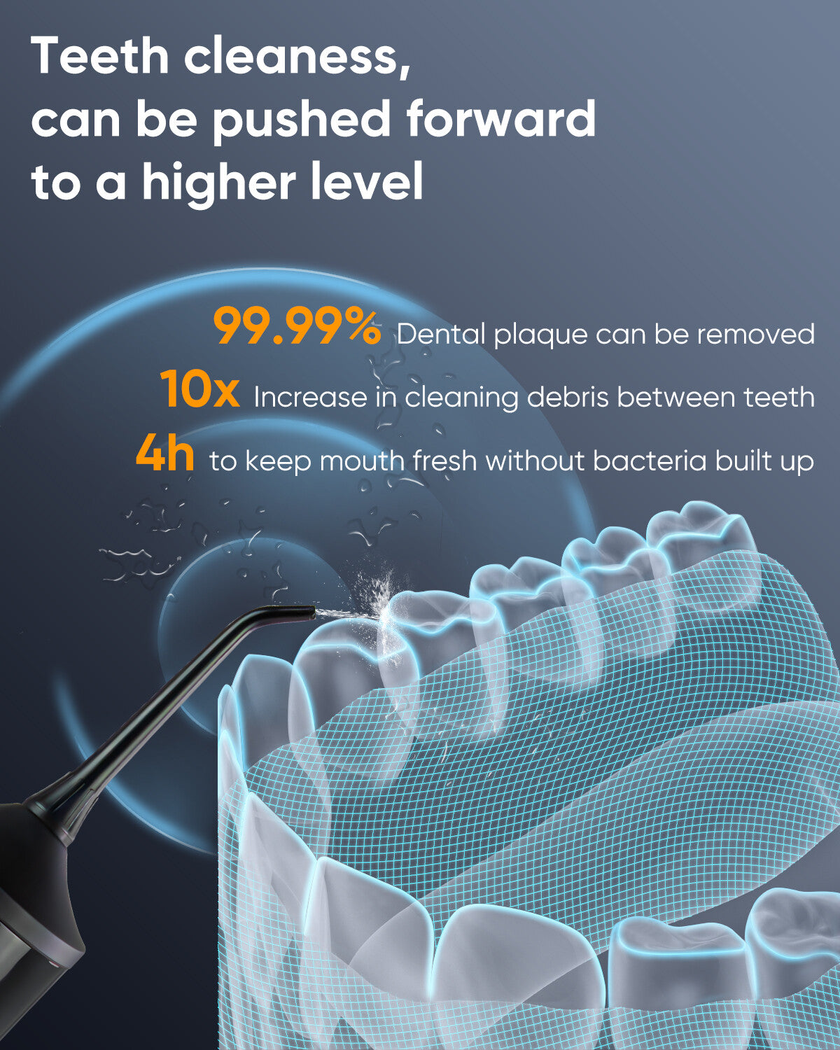 Cordless Water Flosser with UVC Sterilization - Oral Irrigator for Teeth & Gums