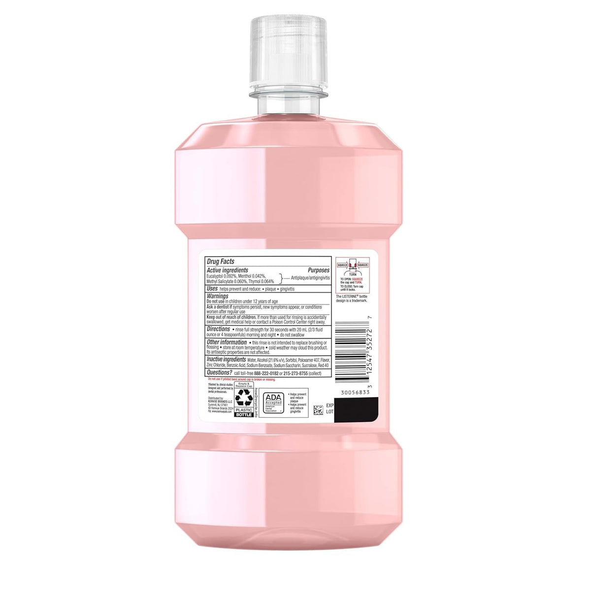 Gum Health Antiseptic Mouthwash with Icy Mint - 500 mL | Oral Care for Gingivitis & Plaque Prevention