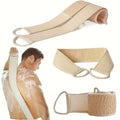 Exfoliating Bath Scrubber with Back Strap - Shower Loofah Body Brush Sponge
