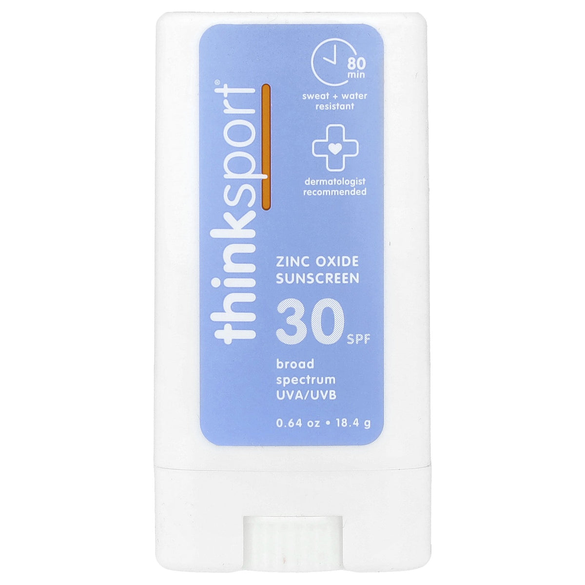 SPF 30 Mineral Sunscreen Stick Fragrance-Free Waterproof 0.64 oz