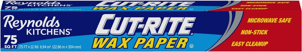 Wax Paper Roll for Food Prep Baking Nonstick Microwave Safe 75ft