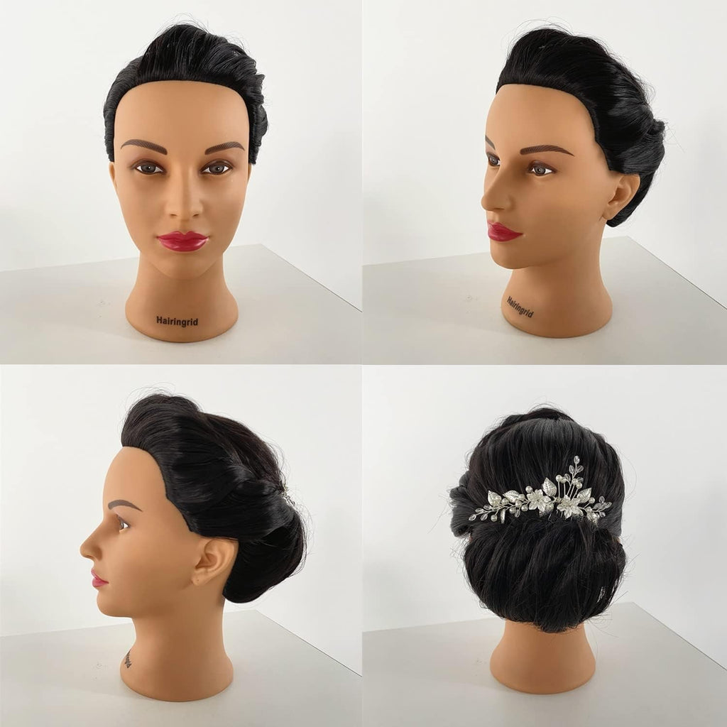 26-28 Inch Synthetic Hair Mannequin Head for Hair Styling, Straight, Free Clamp