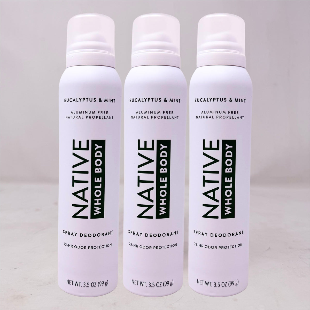 Native Whole Body Deodorant Spray Eucalyptus & Mint 3.5oz - Pack of 3