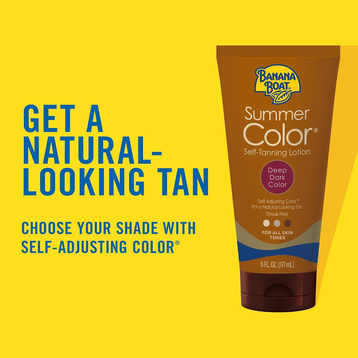 Dark Self Tanning Lotion - Sunless Fake Tan with Aloe & Vitamin E, 6 Fl Oz