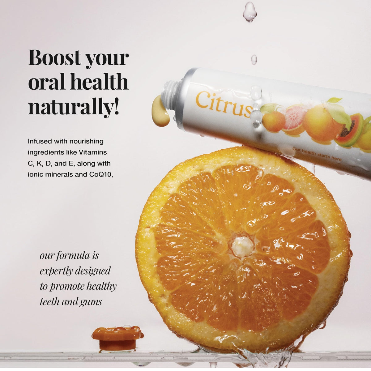 Prebiotic Citrus Toothpaste Pack of 3 Non-Toxic Fluoride Free Family Oral Care