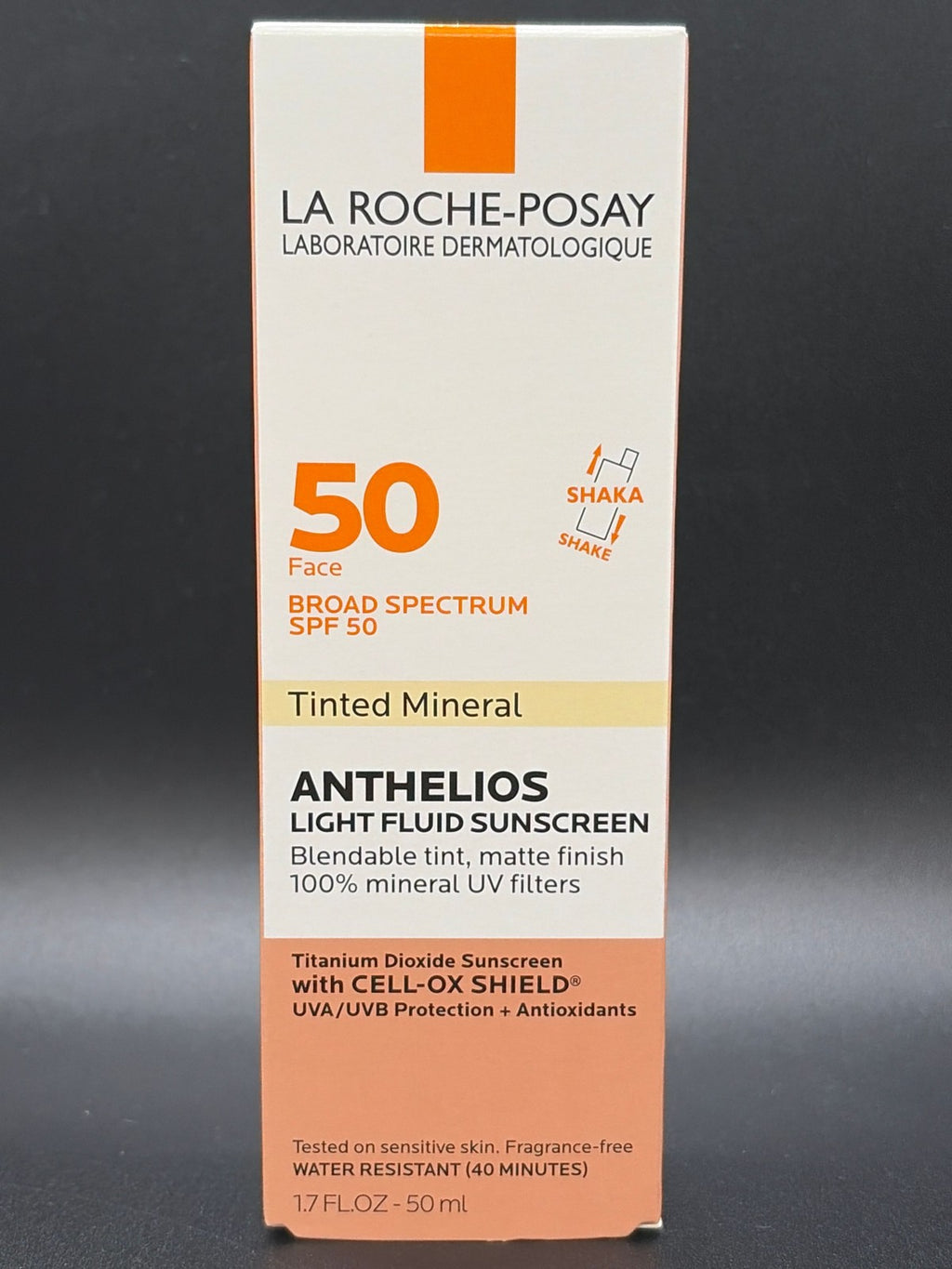 SPF 50 Tinted Mineral Sunscreen Light Fluid for Face - Broad Spectrum UV Protection