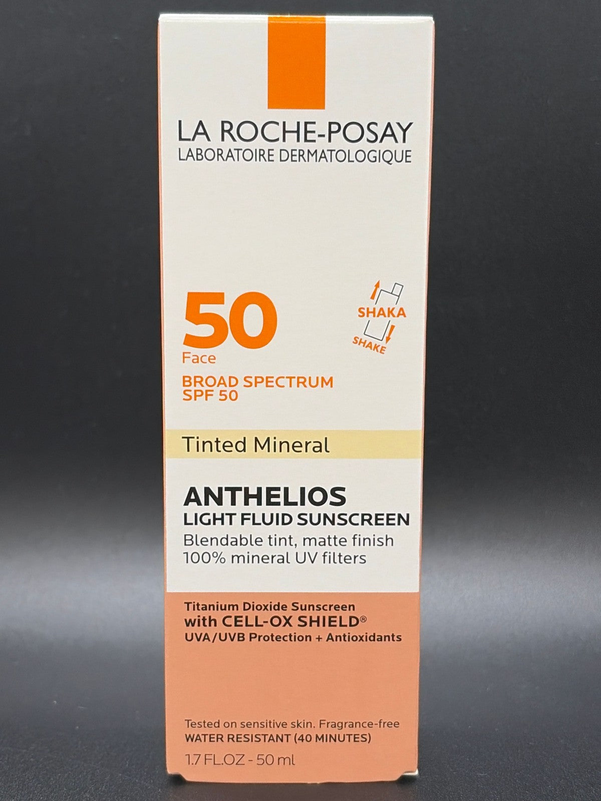SPF 50 Tinted Mineral Sunscreen Light Fluid for Face - Broad Spectrum UV Protection