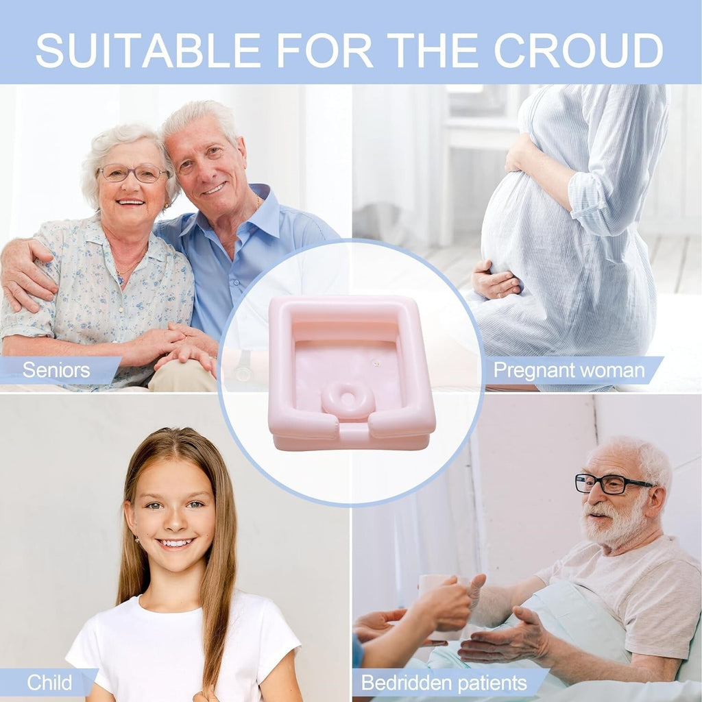 Portable Shampoo Basin for Bedside Hair Washing - Inflatable & Lightweight