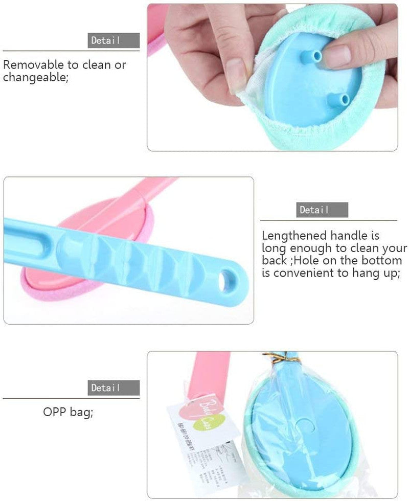 Long Handle Lotion Applicator for Back & Body with 3 Pads - Easy Self-Tanning & Sunscreen Tool