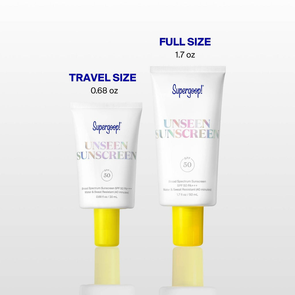 Unseen SPF 50 Clear Sunscreen Mini Travel Size - Broad Spectrum Face Lotion