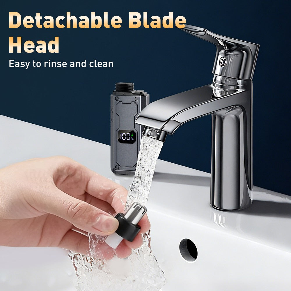Rechargeable Electric Nose Hair Trimmer with LED Display Painless Men’s Grooming