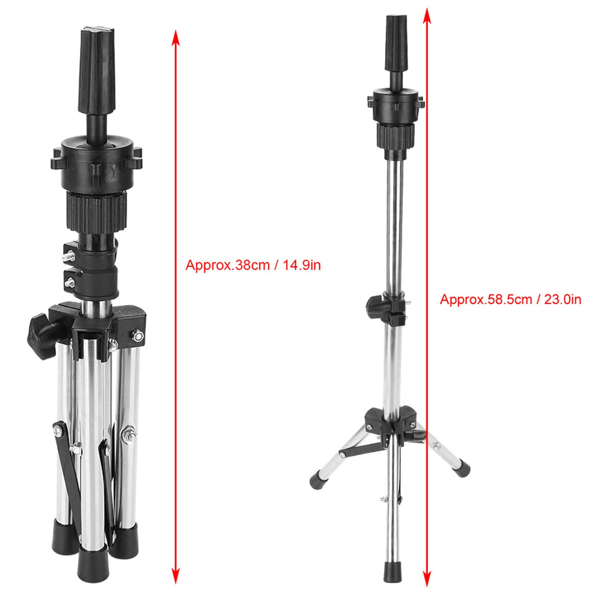 Adjustable Hairdressing Training Head Holder Tripod for Mannequin Head