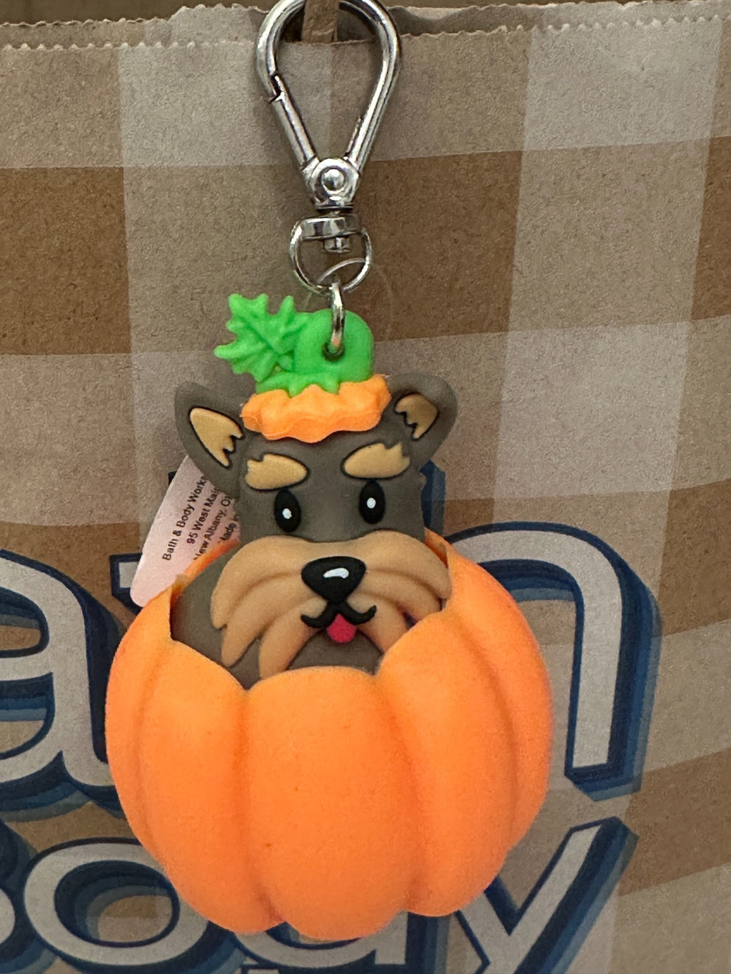Bath & Body Works Pumpkin Dog PocketBac Hand Sanitizer Holder - Fall Decor