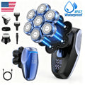 7D Rotary Electric Shaver for Men - Cordless Waterproof Bald Head Razor & Trimmer