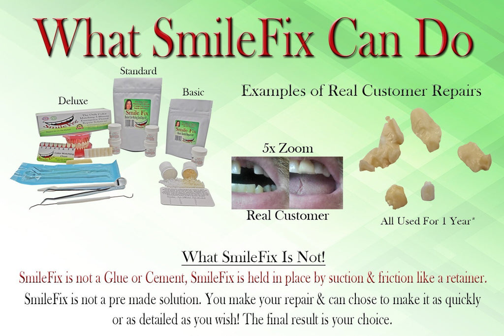 Color Matching Dental Repair Kit - Fix Missing or Broken Teeth at Home