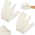 Raw Silk Exfoliating Gloves for Skin Massage - 2 Pack, Ayurvedic Self-Care