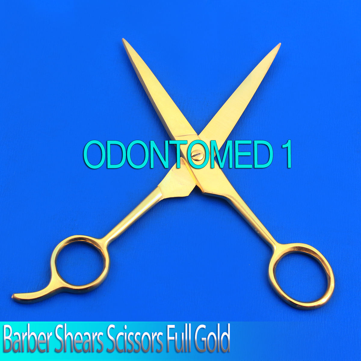 Professional Gold Color Barber Scissors 6.5-inch Stainless Steel