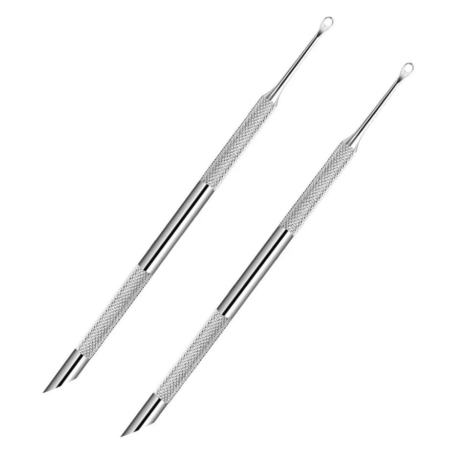 2-Piece Stainless Steel Cuticle Remover Nail File & Grooming Set