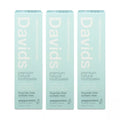 Peppermint Toothpaste Pack of 3 - Fluoride-Free, Whitening, Antiplaque, Recyclable Metal Tube