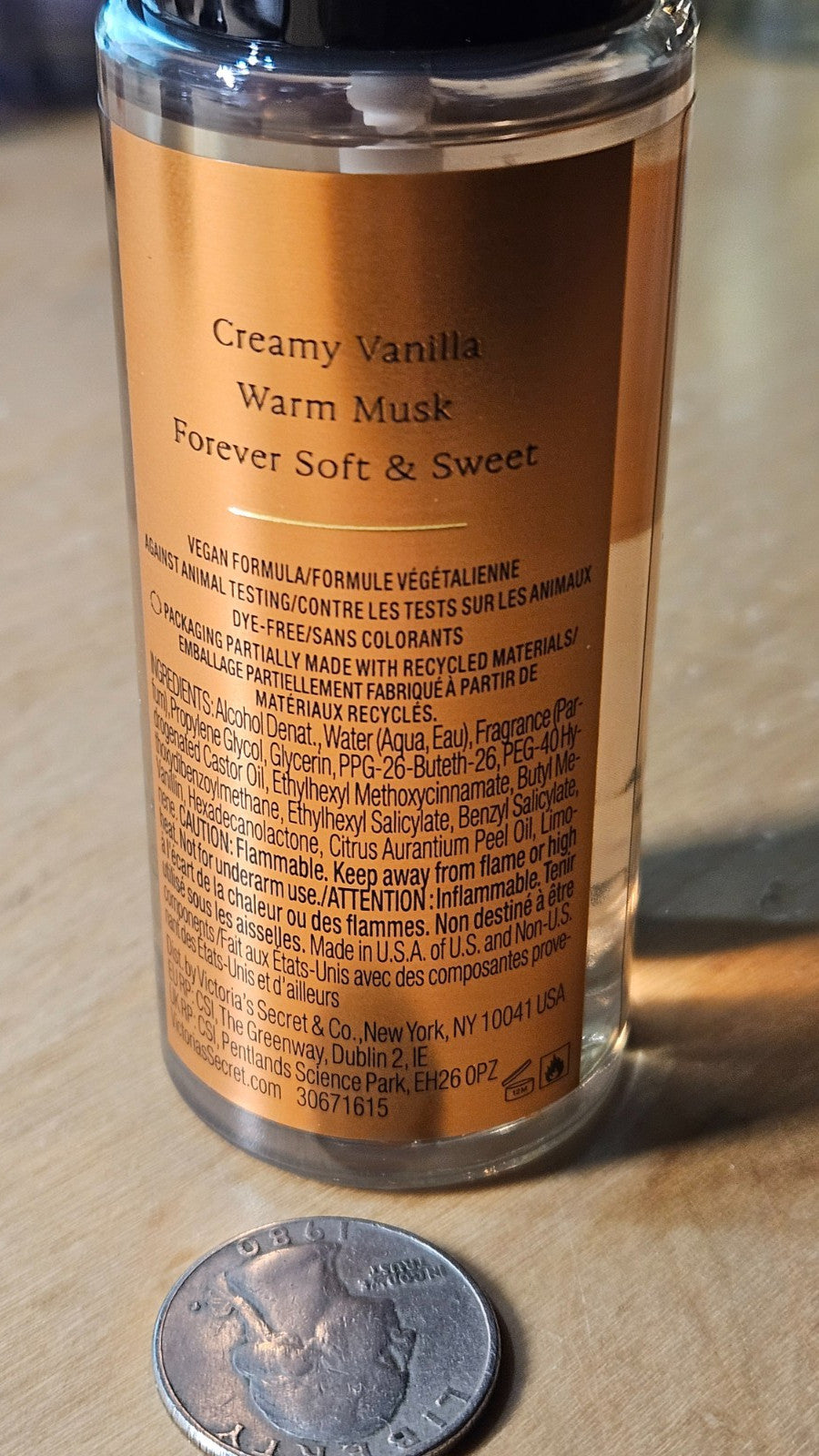 Body Mist Spray - Vanila Lace Fragrance, 2.5 oz / 75ml, Soft & Sweet Scent