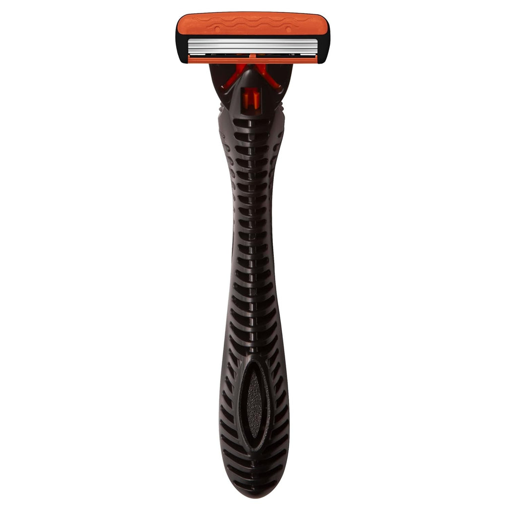 Men's Refillable 3-Blade Disposable Razor for Sensitive Skin - Pack of 6