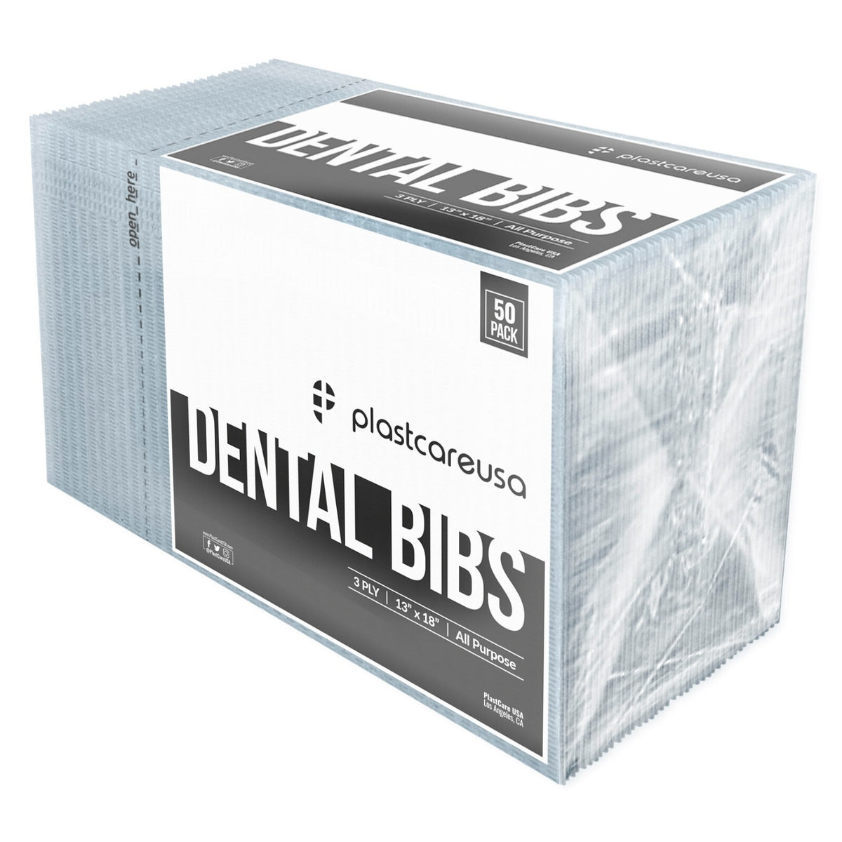 Disposable Gray Dental Bibs 13x18 in - 3-Ply Paper Cover Protects Trays & Chairs