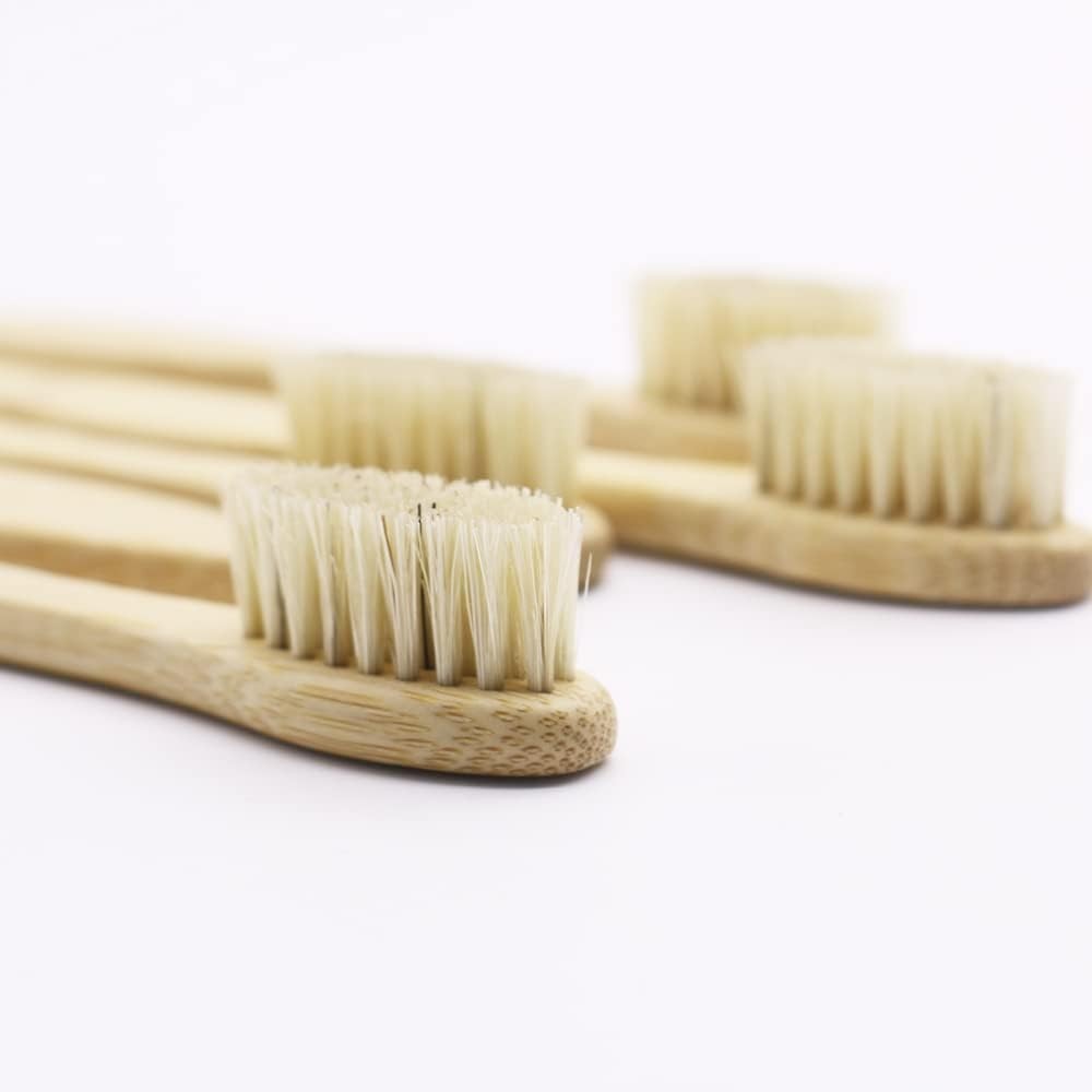 Biodegradable Bamboo Toothbrush with Boar Bristles - Eco-Friendly 8 Pack