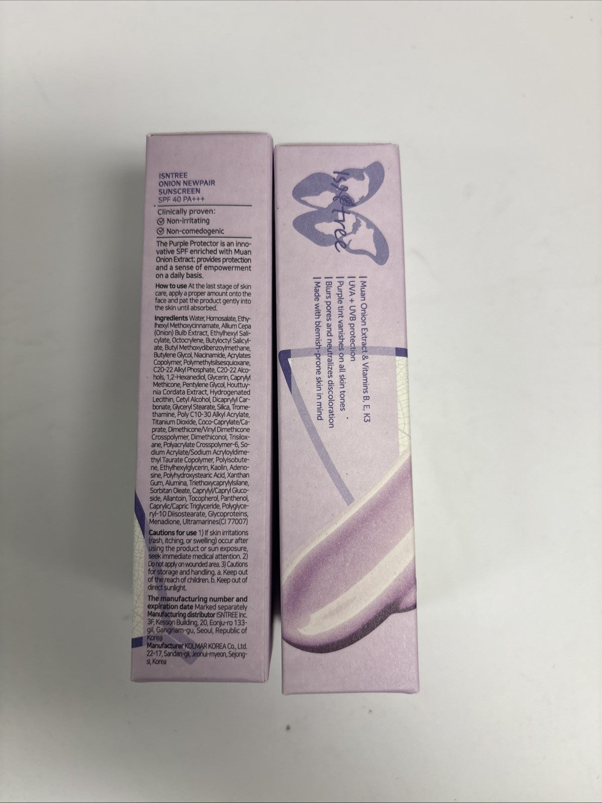 Onion Sunscreen SPF40 PA+++ 2-Pack, 50ml, Broad Spectrum Protection