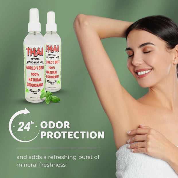 Natural Crystal Deodorant Mist - Unscented, 8 fl oz (240 ml)