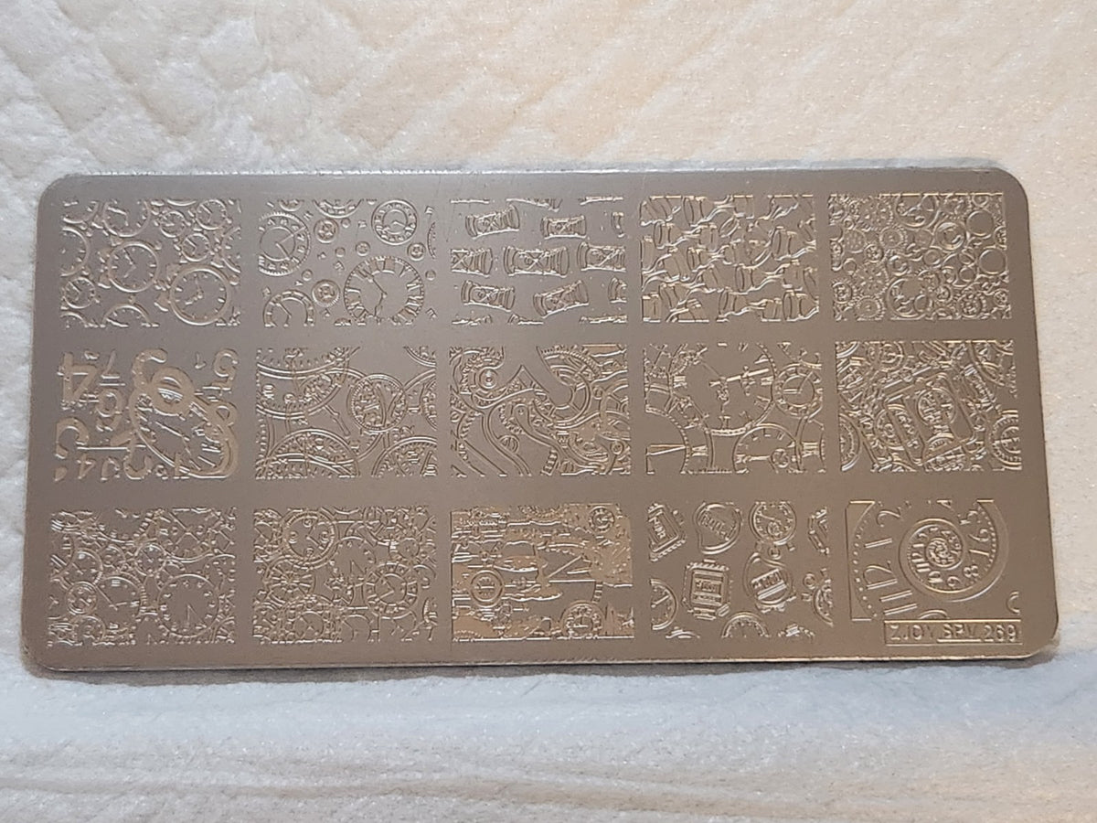 Nail Stamping Plate - SPV-269 Clock and Time Design for Nail Art