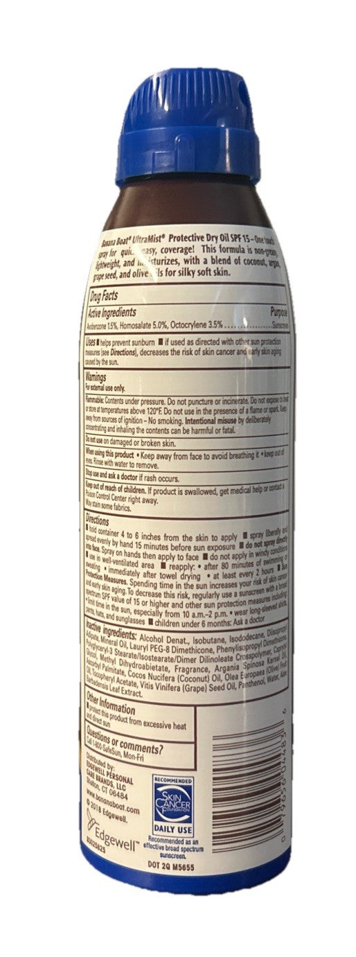 SPF 15 Sunscreen Spray with Tanning Oil - 6oz, Pack of 3