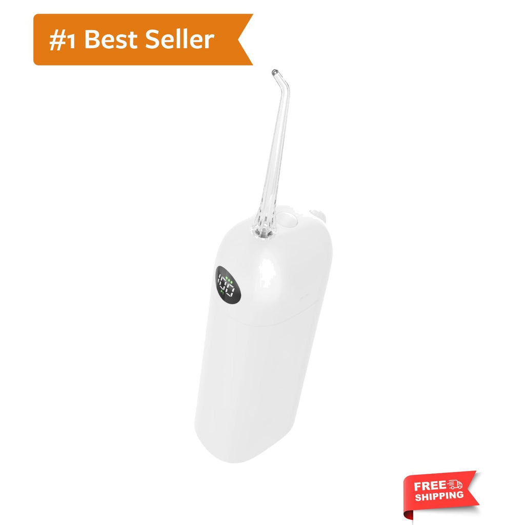 Portable Water Flosser for Teeth with 100 Power Levels, 0-150 PSI Adjustable Pressure, Cordless Dental Oral Care