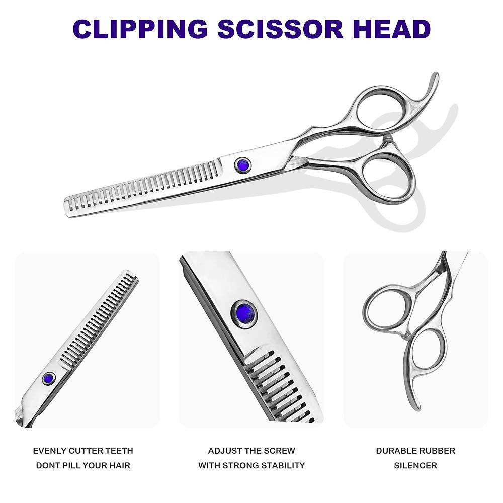 Kids Hair Cutting Scissors Set - 6.5 Inch Salon Barber Shears for Children & Adults