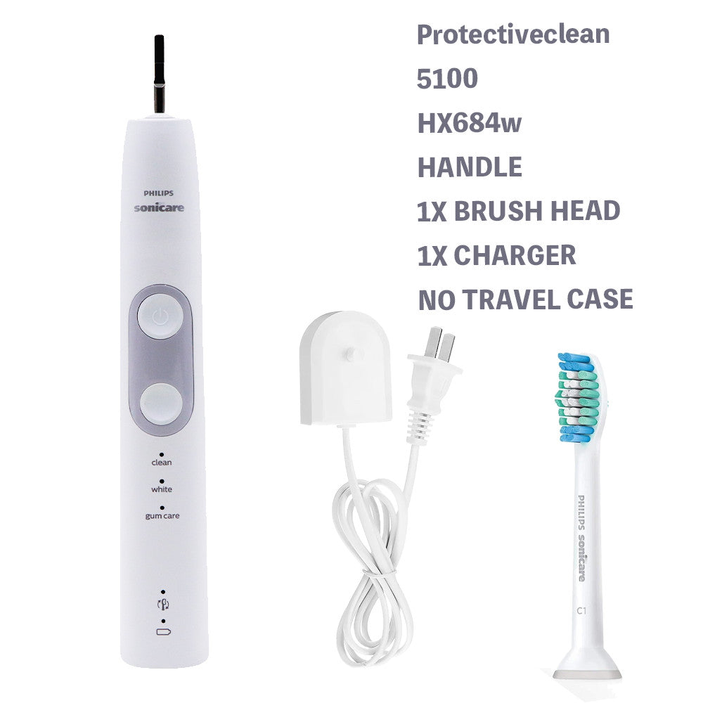 Philips Sonicare ProtectiveClean 5100 Electric Toothbrush Set HX684W - 3 Modes, Gum Care & Replacement Head