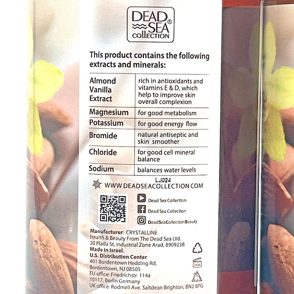 Dead Sea Mineral Body Wash Duo - Almond Vanilla Hydrating 2-Pack, 67.6 oz