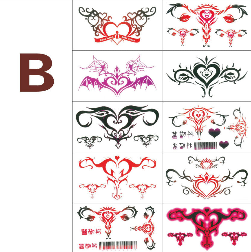 20Pcs Temporary Tattoos for Skin - Waterproof Mixed Design Stickers