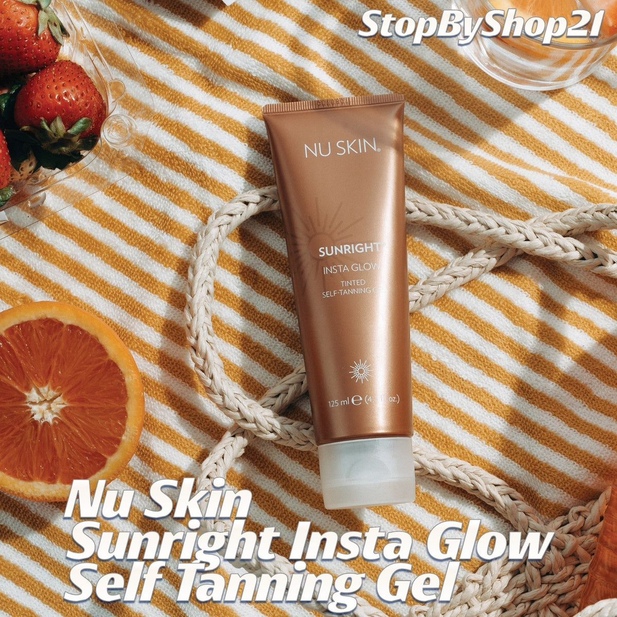 Self Tanning Gel - Sunright Insta Glow Tinted Self Tanner with Low Odor 01/2028