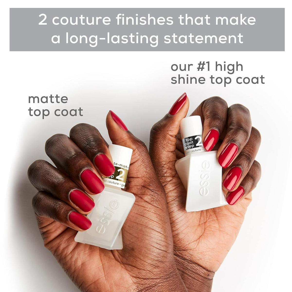 Essie Gel Couture Nail Polish Kit Caviar Bar & Top Coat 0.46 oz Each