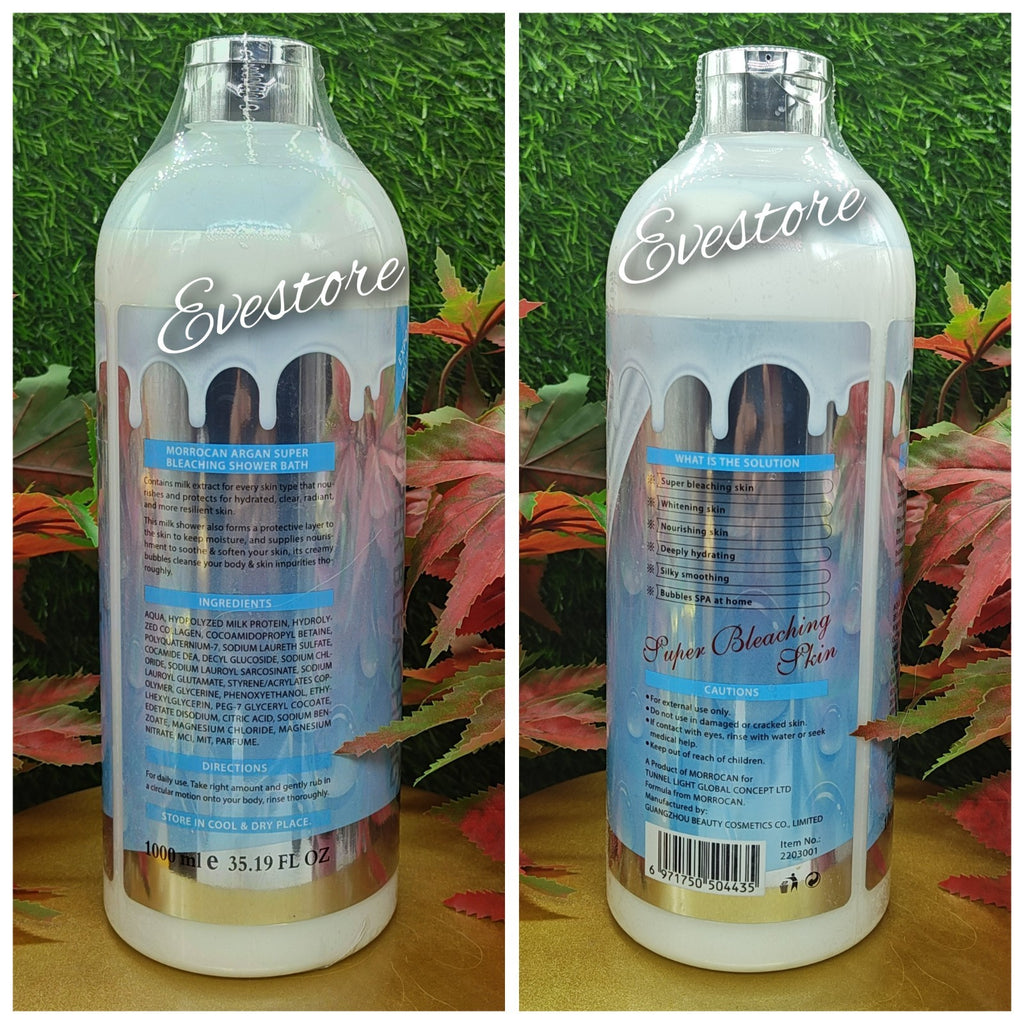 Moroccan Argan Super Bleaching Shower Bath 1000ml with Milk Protein & Vitamins