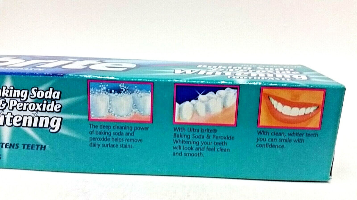 12-Pack Ultra Brite Cool Mint Toothpaste with Baking Soda & Peroxide 4.2oz