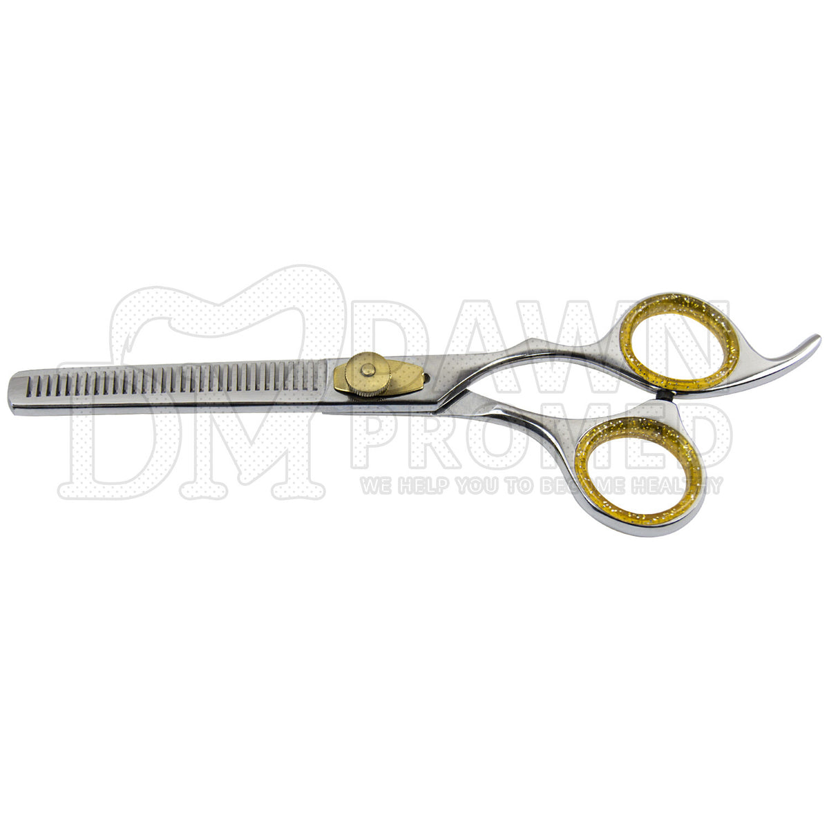 Professional Hair Thinning Scissors 6.5 Inch with Gold Tension Screw - German Steel