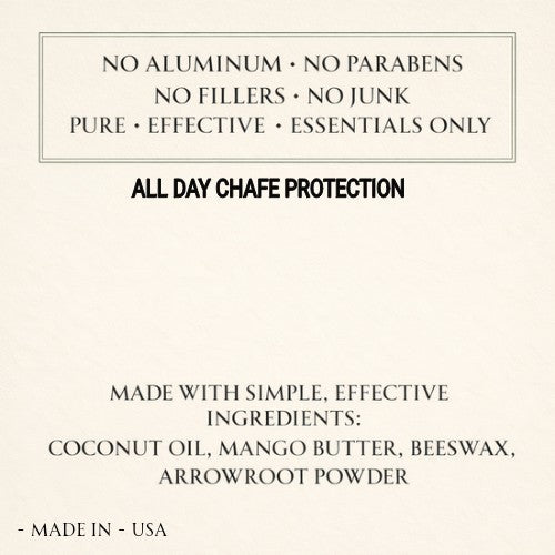 Natural Anti-Chafe Stick for All Body Areas - Friction & Skin Irritation Prevention